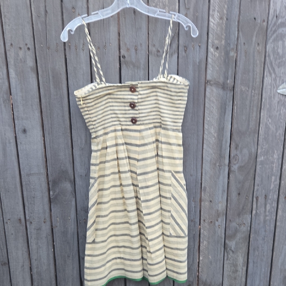 Maeve Striped Spaghetti-strapless Mini Dress - Picture 3 of 16